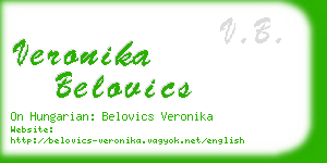 veronika belovics business card